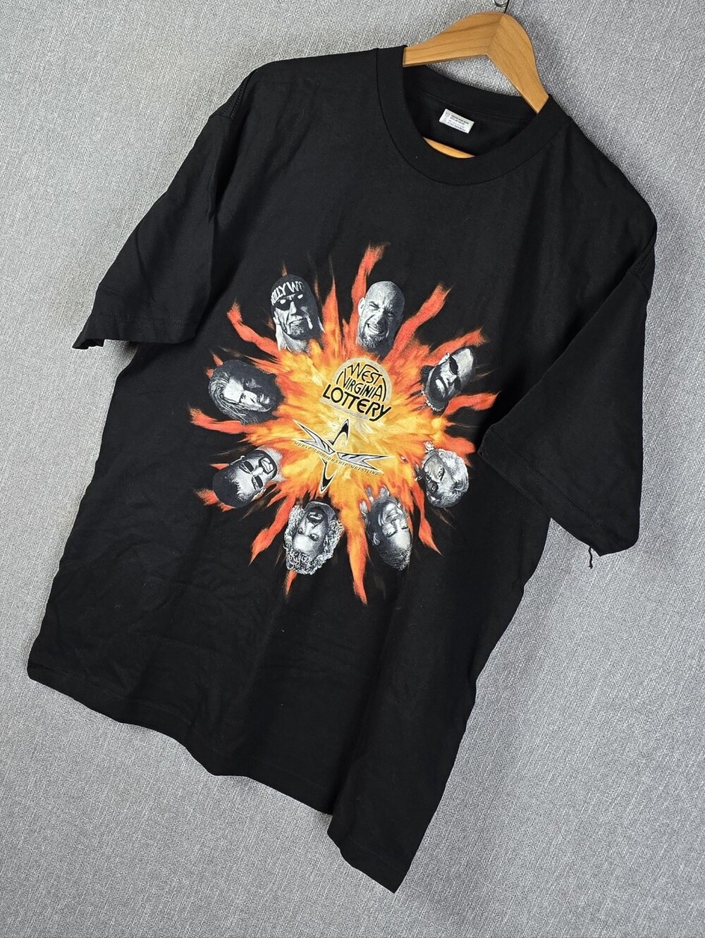 1999 World Championship Wrestling × West Virginia Lottery T-shirt Black Mens XL